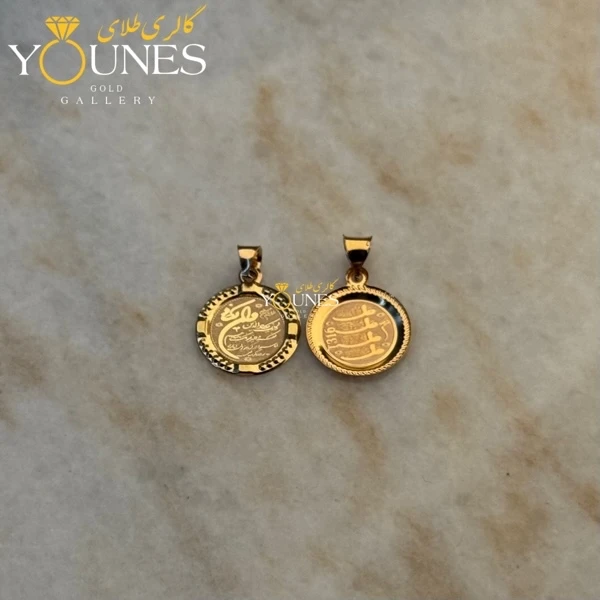 آویز وان یکاد دایره طلا